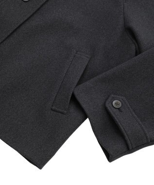 CRAFT STANDARD BOUTIQUE スタンドカラーメルトンショートコート Charcoal Gray