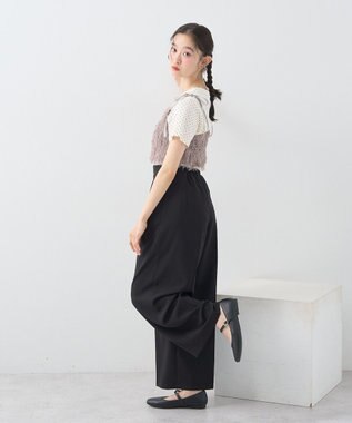 earth music&ecology ラメミックスフェザービスチェ Mocha