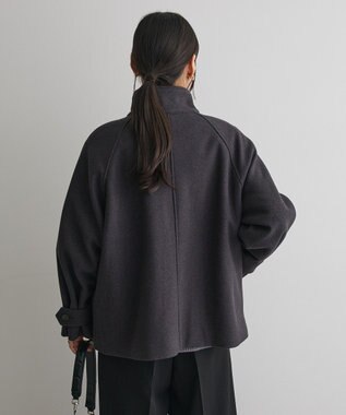 CRAFT STANDARD BOUTIQUE スタンドカラーメルトンショートコート Charcoal Gray