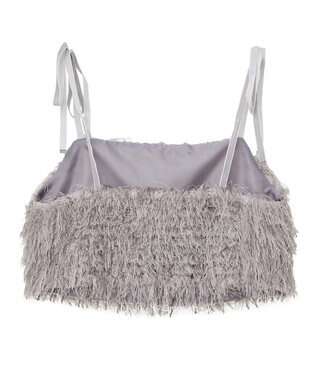 earth music&ecology ラメミックスフェザービスチェ Mocha