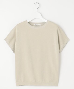 23区 【洗える】レーヨンポリエステルストレッチ プルオーバー ラメニット ゴールド系