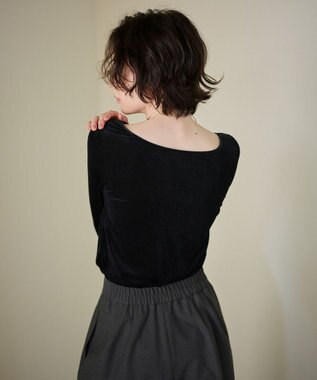 #Newans 【洗濯機可／ 前後着用可】 シアーベロアプルオーバー ブラック