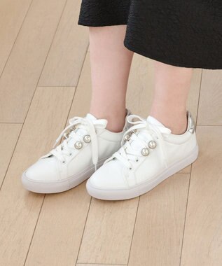 TOCCA 【晴雨兼用】PEARL POINT RAIN SNEAKERS スニーカー アイボリー系