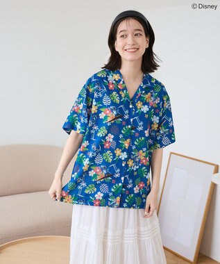 Green Parks スティッチ／アロハシャツ Blue