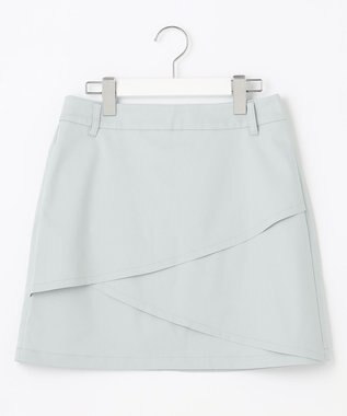 23区GOLF 【WOMEN】【ストレッチ性】チノヘムレイヤースカート 普段のコーデに華やかさをプラス ライトグレー系