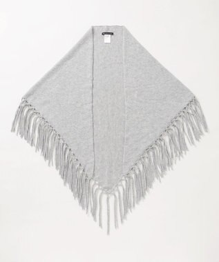 23区 ウールカシミヤ トライアングル ストール ライトグレー系