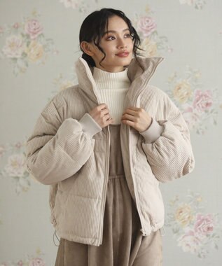 Green Parks ・ｓｗｉｎｇ　ｂｙ　コーデュロイスタンドブルゾン Ivory