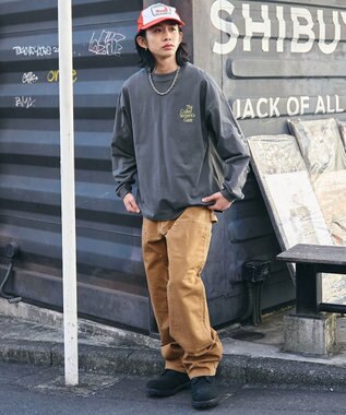 WEGO 【ユニセックス着用ITEM/MLサイズ展開】ヴィンテージライクグラフィックT（LS） 柄4