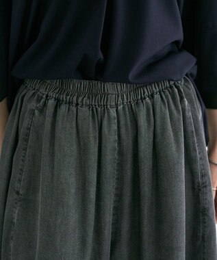 YECCA VECCA デニムコクーンドレープパンツ Black