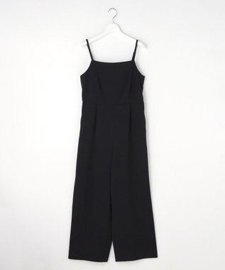 ANY SIS 【2SET】ジャガード ケープ トップス × サロペット ブラック