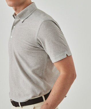 GOTAIRIKU 麻混・襟しっかり【洗える/通気性】ノルマンディーリネン ボタンダウンポロシャツ(25年モデル) ベージュ系