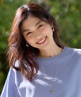 ANY 【WEB限定】メタルフープモチーフピアス(両耳用) ライトゴールド