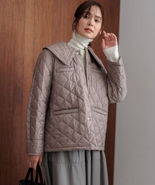 組曲 L 【洗える・中綿】2WAYキルト コート ベージュ系