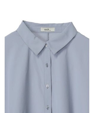 earth music&ecology アシメギャザーシャツ Sax