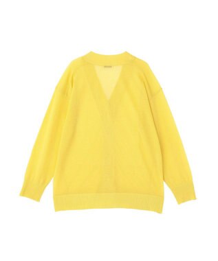 earth music&ecology シアーＶネックカーディガン Yellow