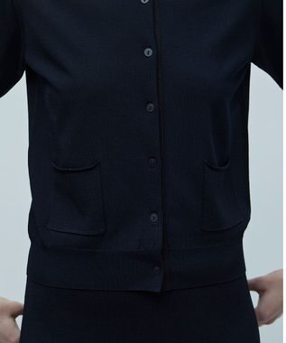 BEIGE， 【S-size】VALOIS / 半袖カーディガン Navy