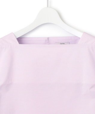 23区 【Oggi4月号掲載/洗える】CANCLINI デザインスリーブ ブラウス ラベンダーストライプ