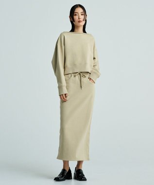 uncrave スウェット ショートトップス（uncrave WHITE） イエローベージュ