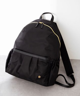 組曲 【弱撥水・A4・PC対応・軽量】ギャザーポケットバックパック ブラック系