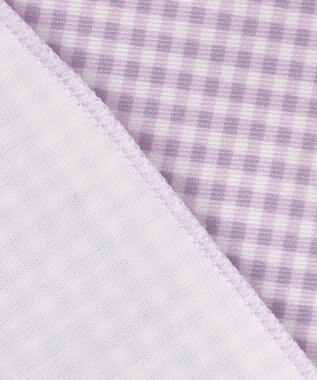 ANY KIDS ギンガムチェック×花柄セパレート水着 ラベンダーギンガム×花柄