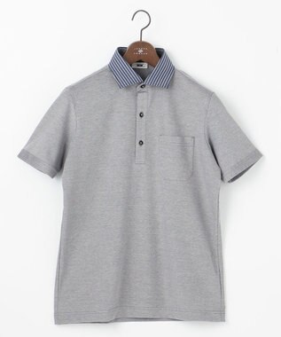 JOSEPH ABBOUD 【速乾 / お手入れ簡単】 猛暑に最適！シャンブレーポロシャツ ライトグレー系