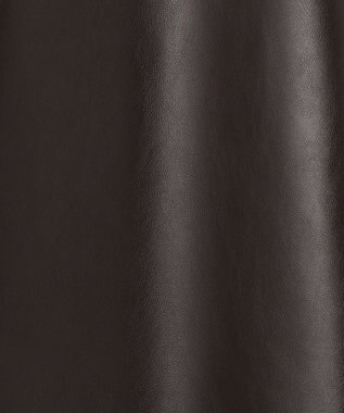 J.PRESS LADIES 【洗える】シンセティックマットleather スカート ブラウン系