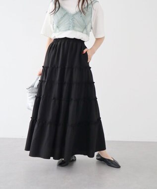 Green Parks ・SUGAR SPOON メローティアードスカート Black