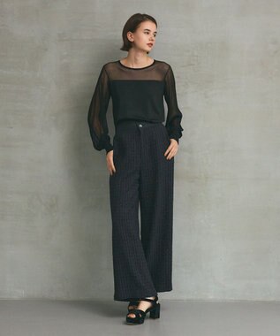 GRACE CONTINENTAL ツイードイージーパンツ