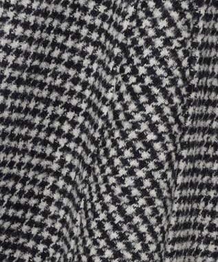 J.PRESS LADIES ウールシルク ハウンドトゥース フレア スカート モノトーン系