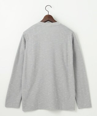 JOSEPH ABBOUD 【オーガニックコットン/JAPANファブリック】スラブインレイ Vネック 長袖 Ｔシャツ ライトグレー系