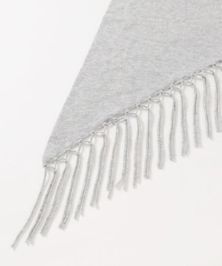 23区 ウールカシミヤ トライアングル ストール ライトグレー系