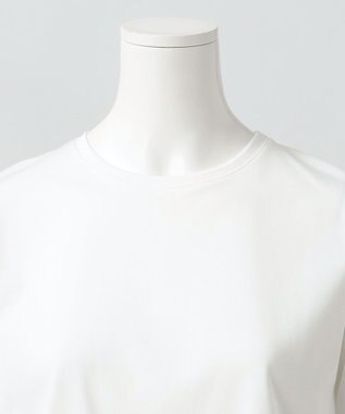 23区 【エステータ】スーピマコットン プレミアムジャージー 半袖クロップド丈Tシャツ ホワイト系