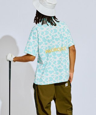 PW CIRCULUS 【UV遮蔽率99.5%  UVカット/速乾/ストレッチ】【MEN】アニマルドットポケットモックT ゴルフ ブラック系5