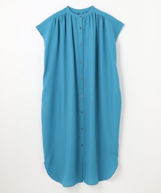 ANY スパンボイル撥水ワンピース ブルー