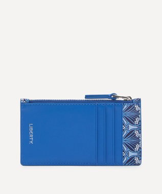 LIBERTY. アイフィス ブルー ジップド カード ケース コーンフラワーブルー