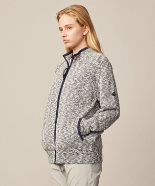 JOSEPH ABBOUD MOUNTAIN 【洗える・イタリア糸使用】 コットンスラブ ニット ブルゾン ネイビー系1