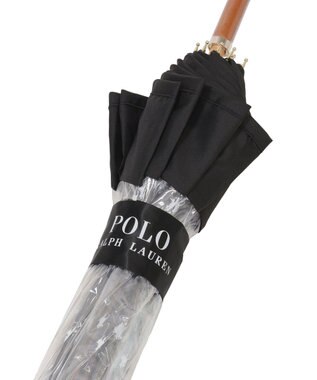 MOONBAT POLO RALPH LAUREN（ポロ ラルフローレン） 長傘 ビニール傘 ポロポニー バイカラー 10本骨 ブラック