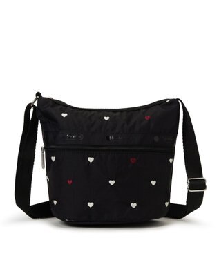 LeSportsac MINI BUCKET SHOULDER BAG/レッド/ホワイトハートEMB レッド/ホワイトハートEMB