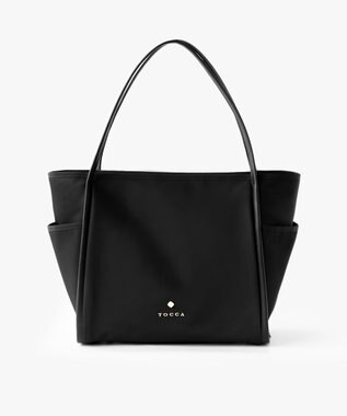 TOCCA TRIM LEATHER NYLONTOTE トートバッグ ブラック系