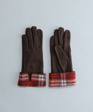 ORuKuBET タータンチェックカフスジャージグローブ(WOMEN)【タッチパネル対応】