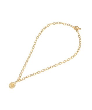 AMERICAN HOLIC 【ステンレス】コイントップチェーンネックレス Gold