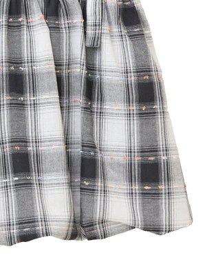 earth music&ecology チェックパターンバルーンキャミビスチェ Black