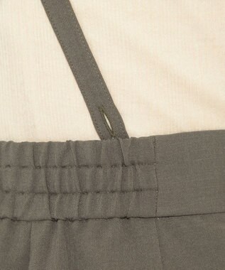 uncrave 【佐藤晴美さん着用】ウォッシャブルドライサップ ワイドパンツ(サスペンダー付き) スレート（佐藤晴美さん着用）