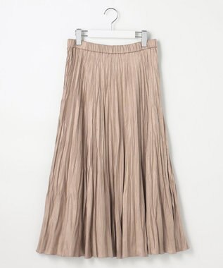 J.PRESS LADIES ライトマイクロスエード プリーツ スカート ベージュ系