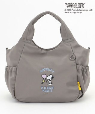 Y'SACCS SNOOPYデザイン　ギャザー2wayミニトート グレー