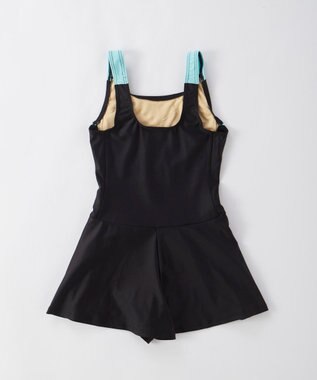 OP／FILA 【FILA】キュロット一体型スクール水着 ブラック×サックス