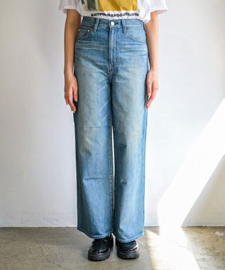 caqu スッキリ足長効果 ハイライズバギーシルエットデニム 3years