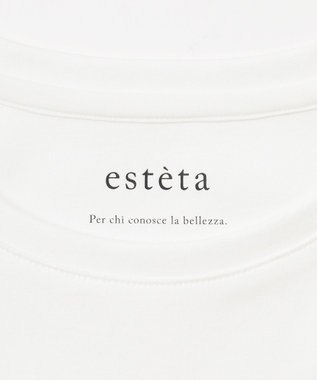 23区 【エステータ】スーピマコットン プレミアムジャージー 半袖クロップド丈Tシャツ ホワイト系