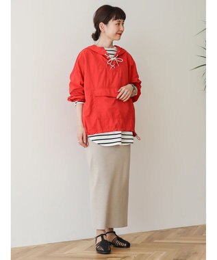 AMERICAN HOLIC ポケッタブル撥水加工アノラックパーカー Red