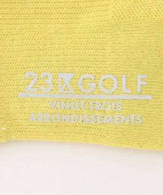 23区GOLF 【MEN】 12センチ丈 ロゴソックス 黄緑系